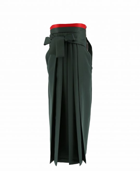 卒業式袴単品レンタル[無地]黒に近い深緑色[身長143-147cm]No.1038